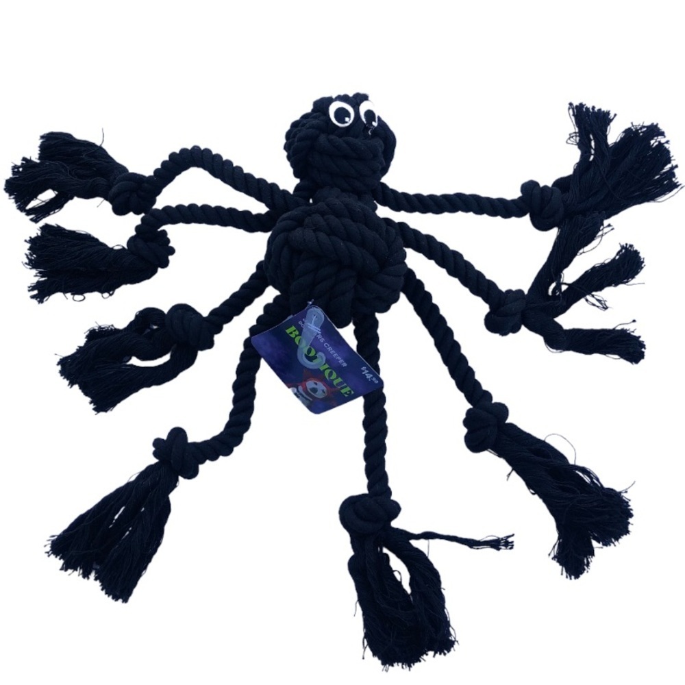 NWT Gothic Halloween spider rope dog toy 14”